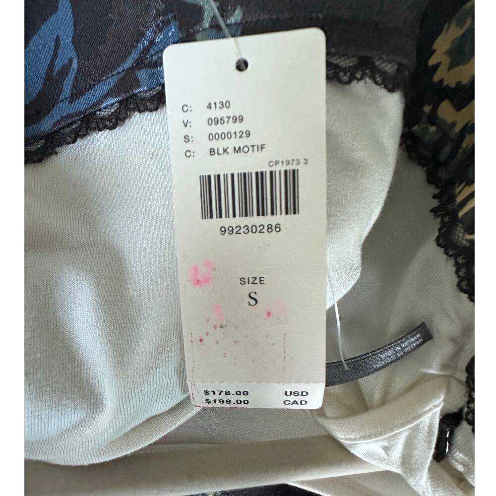 Anthropologie Twofer Black Floral Midi Slip Dress Small NEW NWT - Picture 7 of 7